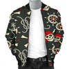 Pirate Skull Pattern Print Men's Bomber Jacket-grizzshop