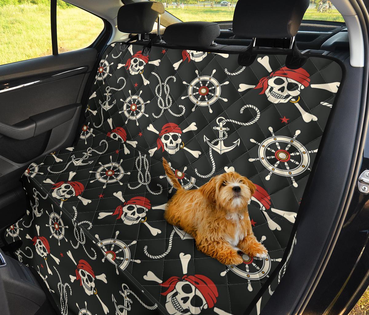 Pirate Skull Pattern Print Pet Car Seat Cover-grizzshop
