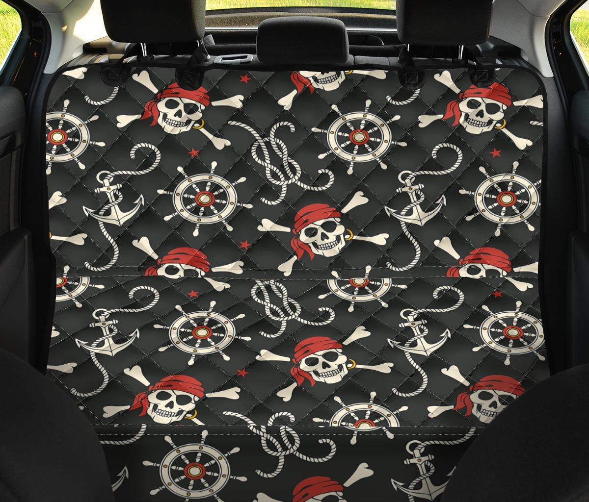 Pirate Skull Pattern Print Pet Car Seat Cover-grizzshop