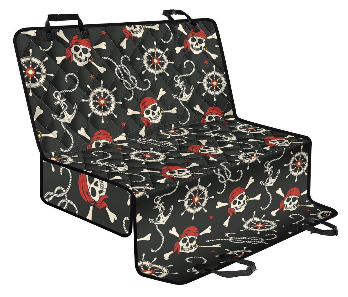 Pirate Skull Pattern Print Pet Car Seat Cover-grizzshop
