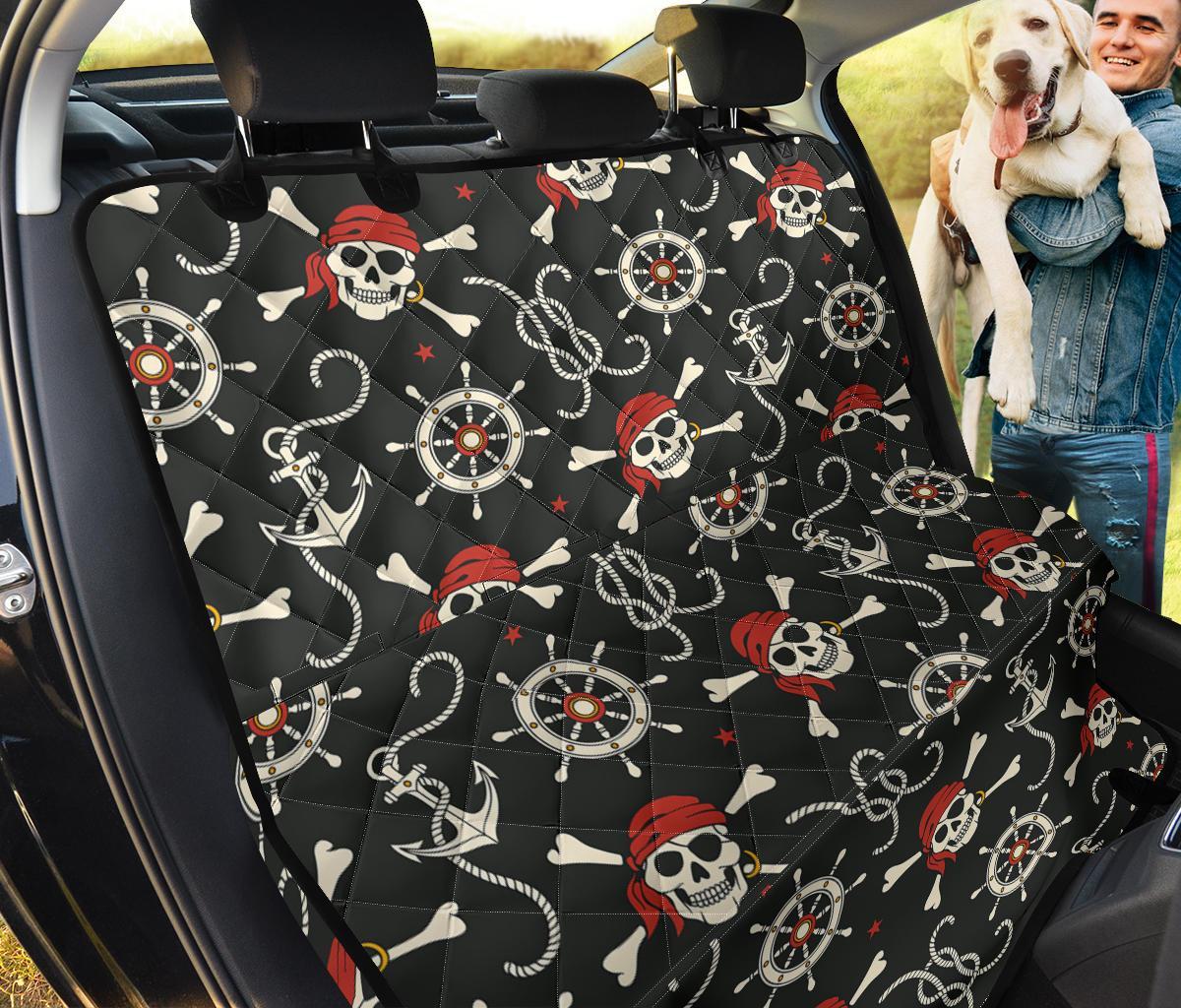 Pirate Skull Pattern Print Pet Car Seat Cover-grizzshop