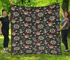 Pirate Skull Pattern Print Quilt-grizzshop