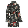 Pirate Skull Pattern Print Women Long Robe-grizzshop