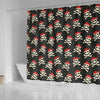 Pirate Skull Print Pattern Bathroom Shower Curtain-grizzshop