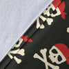 Pirate Skull Print Pattern Blanket-grizzshop