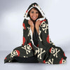 Pirate Skull Print Pattern Hooded Blanket-grizzshop