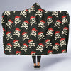 Pirate Skull Print Pattern Hooded Blanket-grizzshop