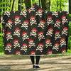 Pirate Skull Print Pattern Hooded Blanket-grizzshop