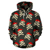 Pirate Skull Print Pattern Men Women Pullover Hoodie-grizzshop