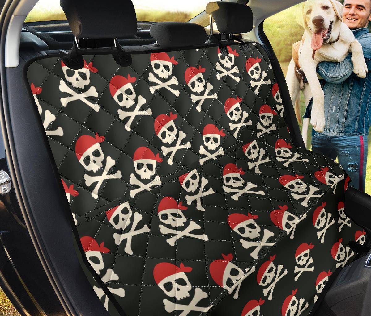Pirate Skull Print Pattern Pet Car Seat Cover-grizzshop