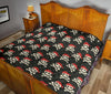 Pirate Skull Print Pattern Quilt-grizzshop