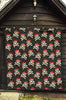 Pirate Skull Print Pattern Quilt-grizzshop