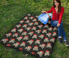 Pirate Skull Print Pattern Quilt-grizzshop