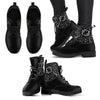 Pisces Black Zodiac Women's Leather Boots-grizzshop