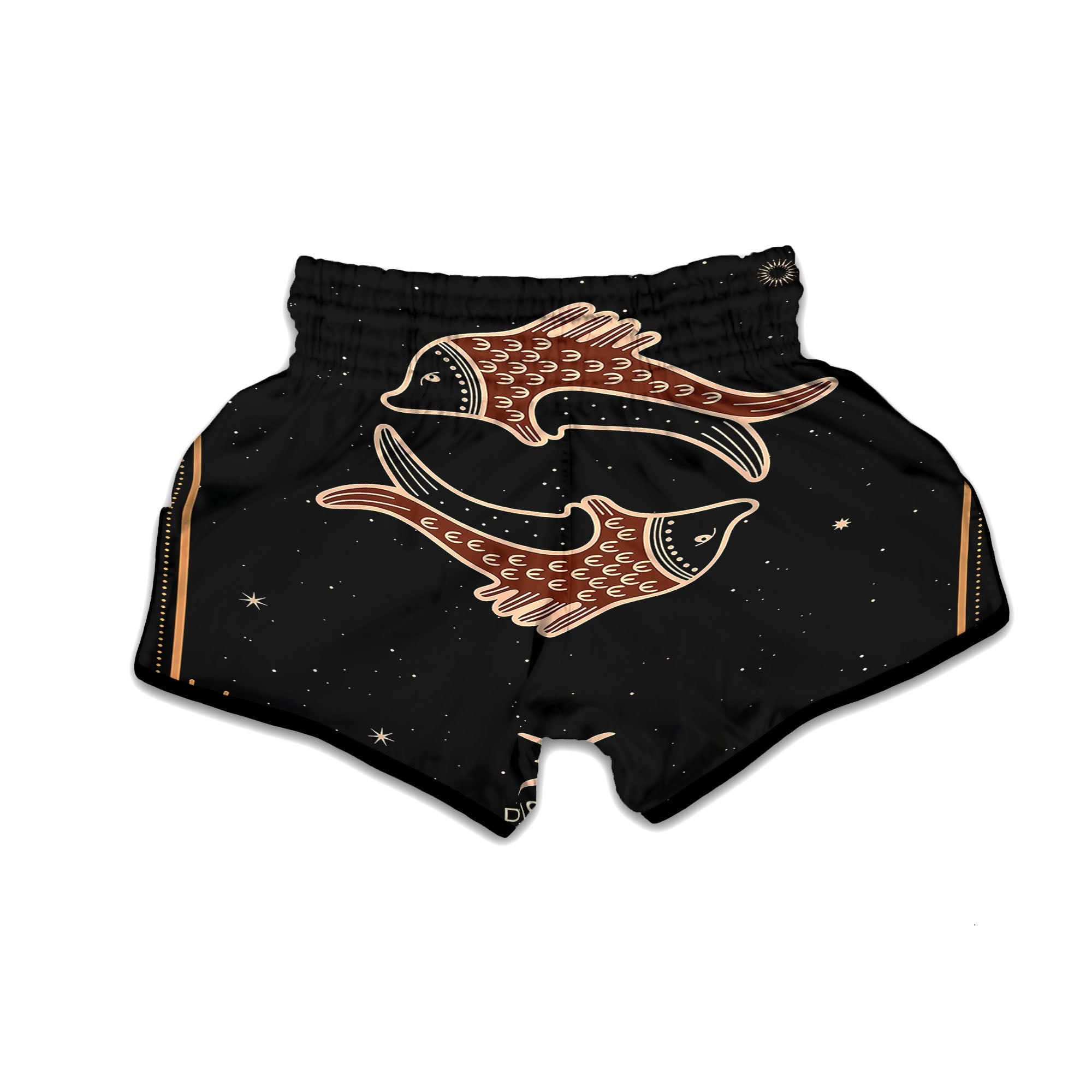 Pisces Constellation Print Muay Thai Boxing Shorts-grizzshop