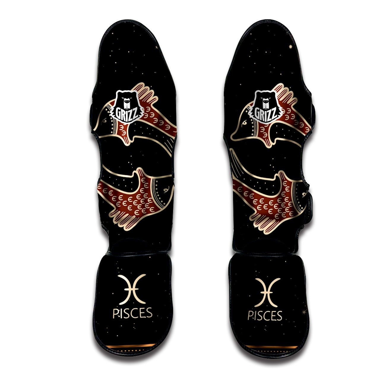Pisces Constellation Print Muay Thai Shin Guards-grizzshop