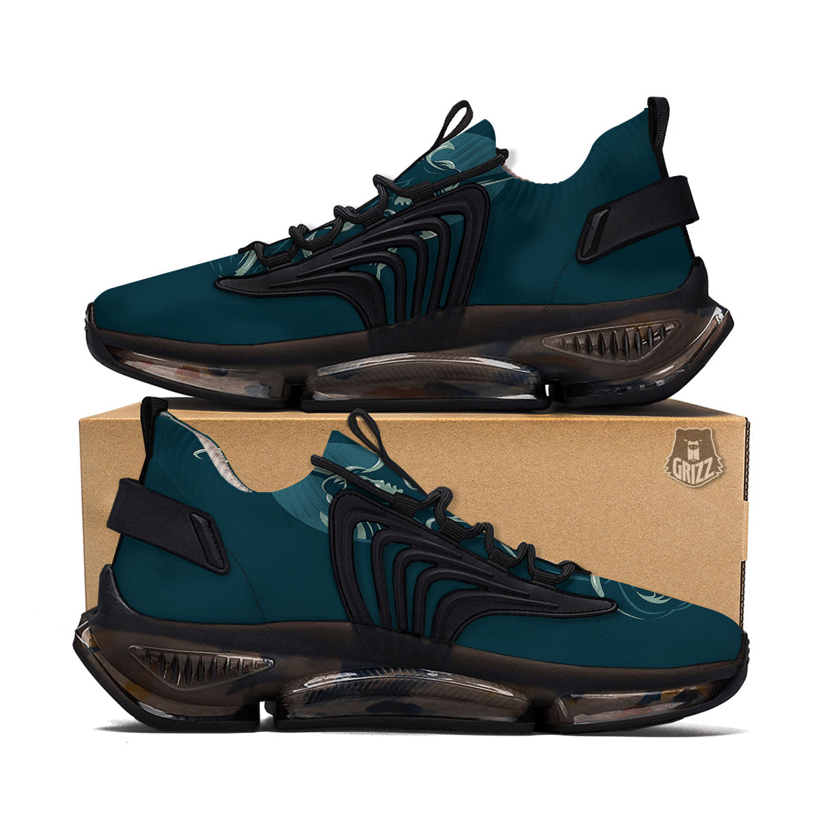 Pisces Sign Astrology Print Black Gym Shoes-grizzshop