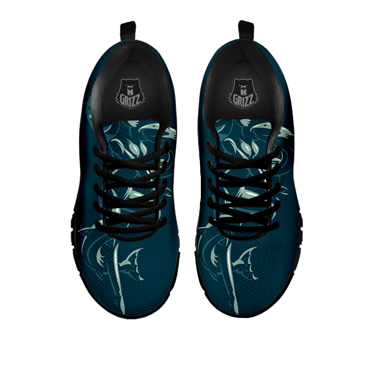 Pisces Sign Astrology Print Black Sneaker-grizzshop