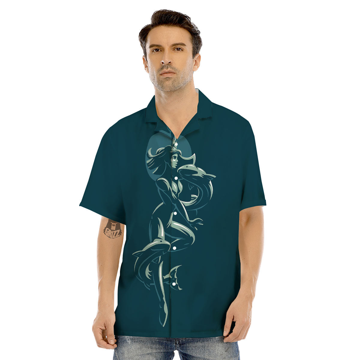 Pisces Sign Astrology Print Men's Hawaiian Shirt-grizzshop