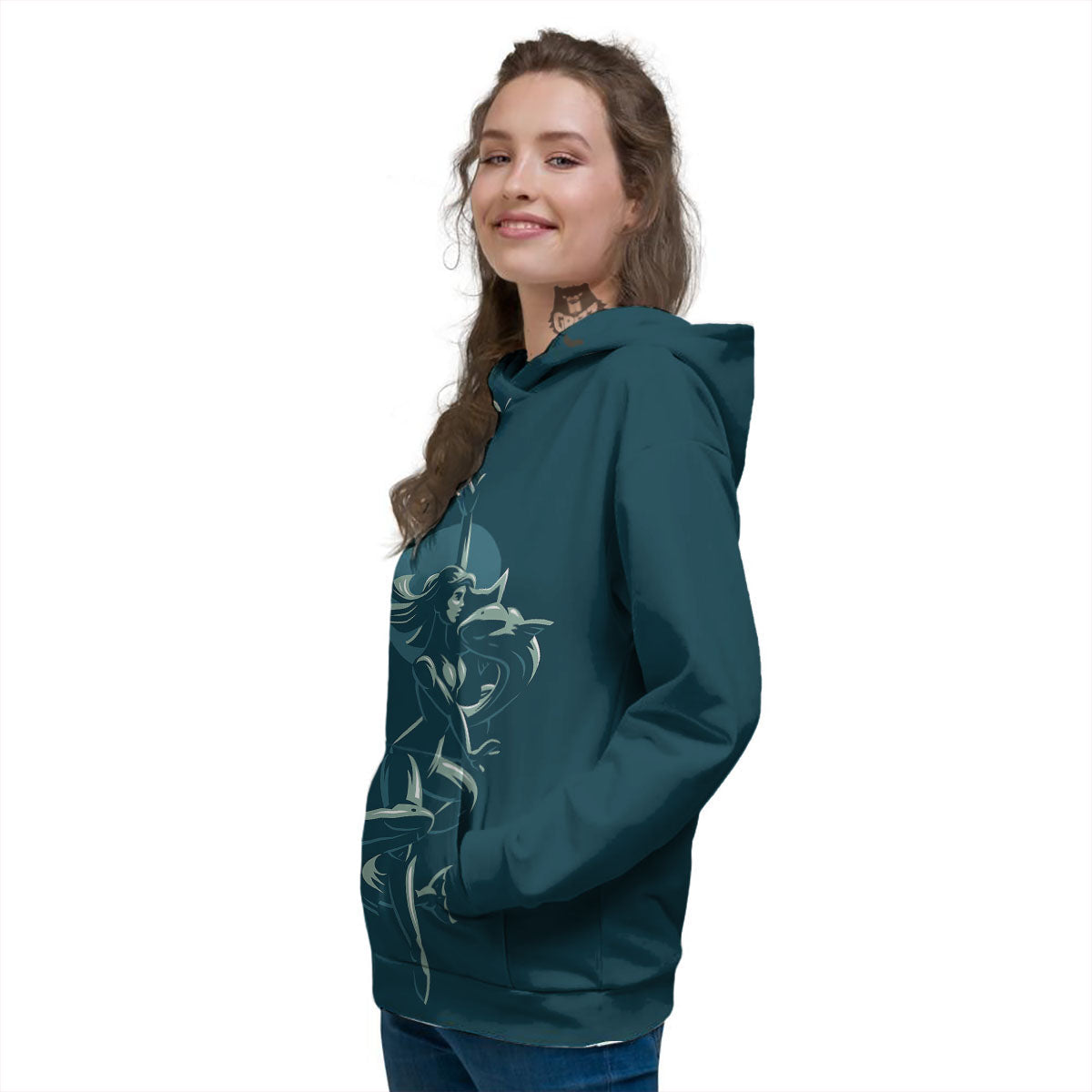 Pisces Sign Astrology Print Women's Hoodie-grizzshop