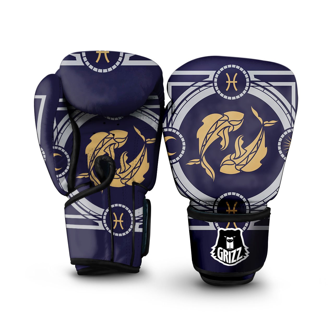Pisces Sign Horoscope Print Boxing Gloves-grizzshop