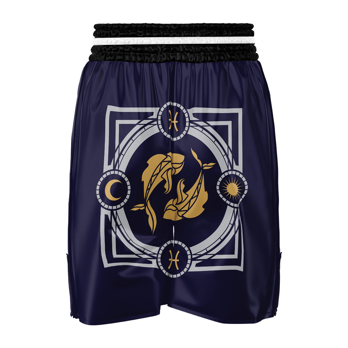 Pisces Sign Horoscope Print Boxing Shorts-grizzshop