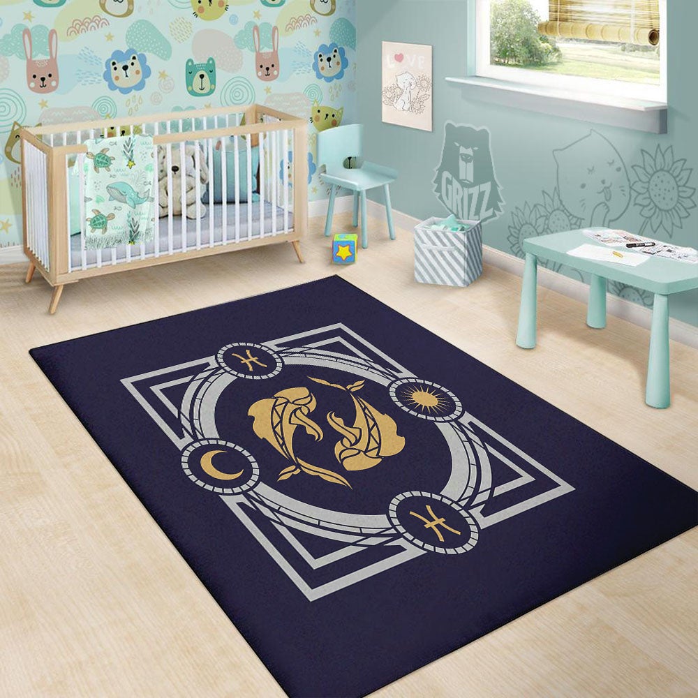 Pisces Sign Horoscope Print Floor Mat-grizzshop