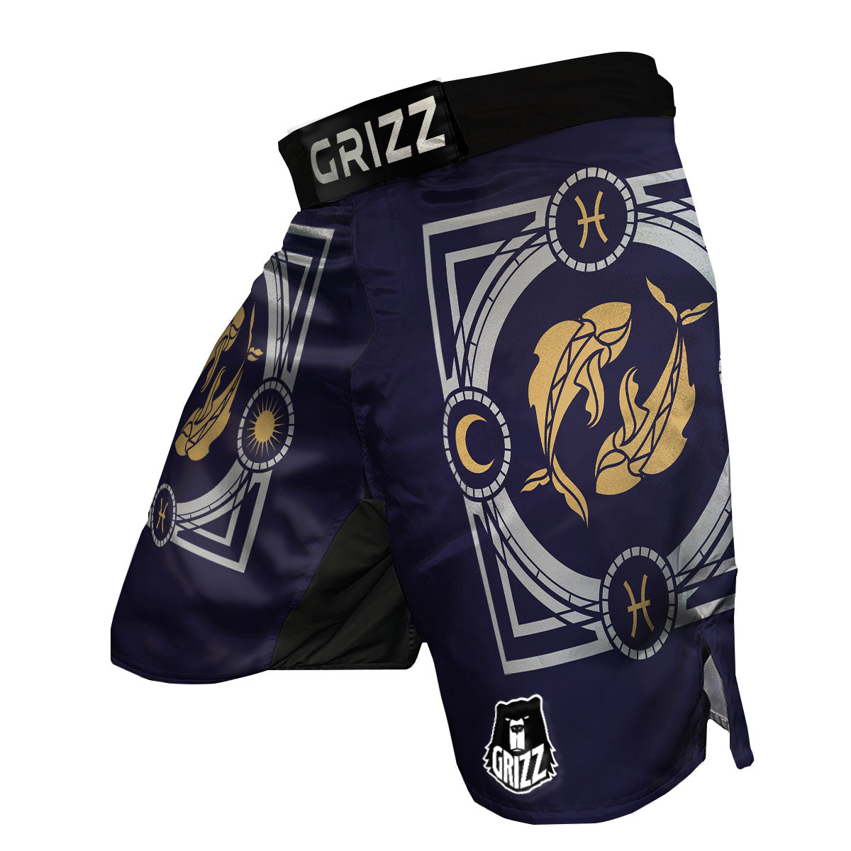 Pisces Sign Horoscope Print MMA Shorts-grizzshop