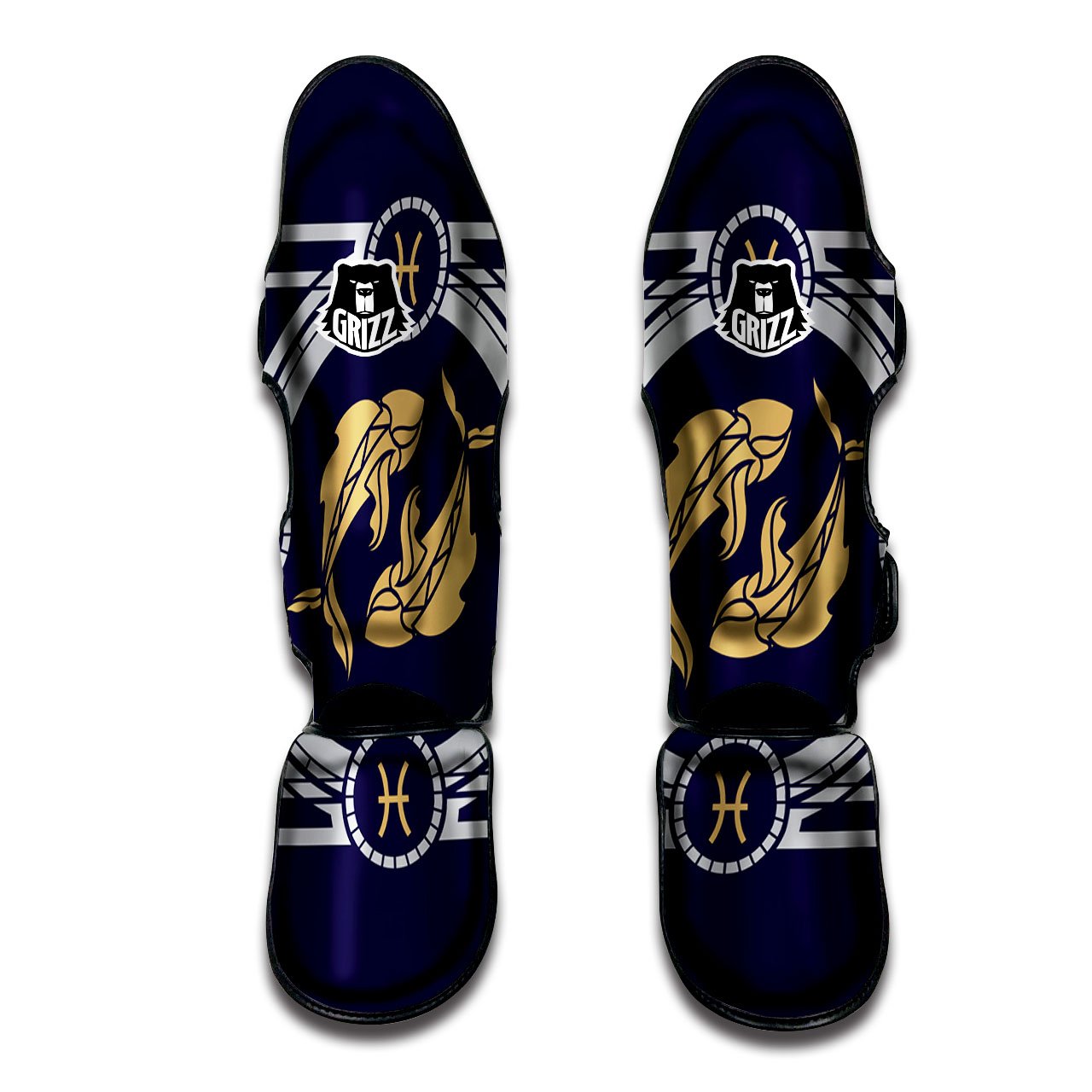 Pisces Sign Horoscope Print Muay Thai Shin Guards-grizzshop