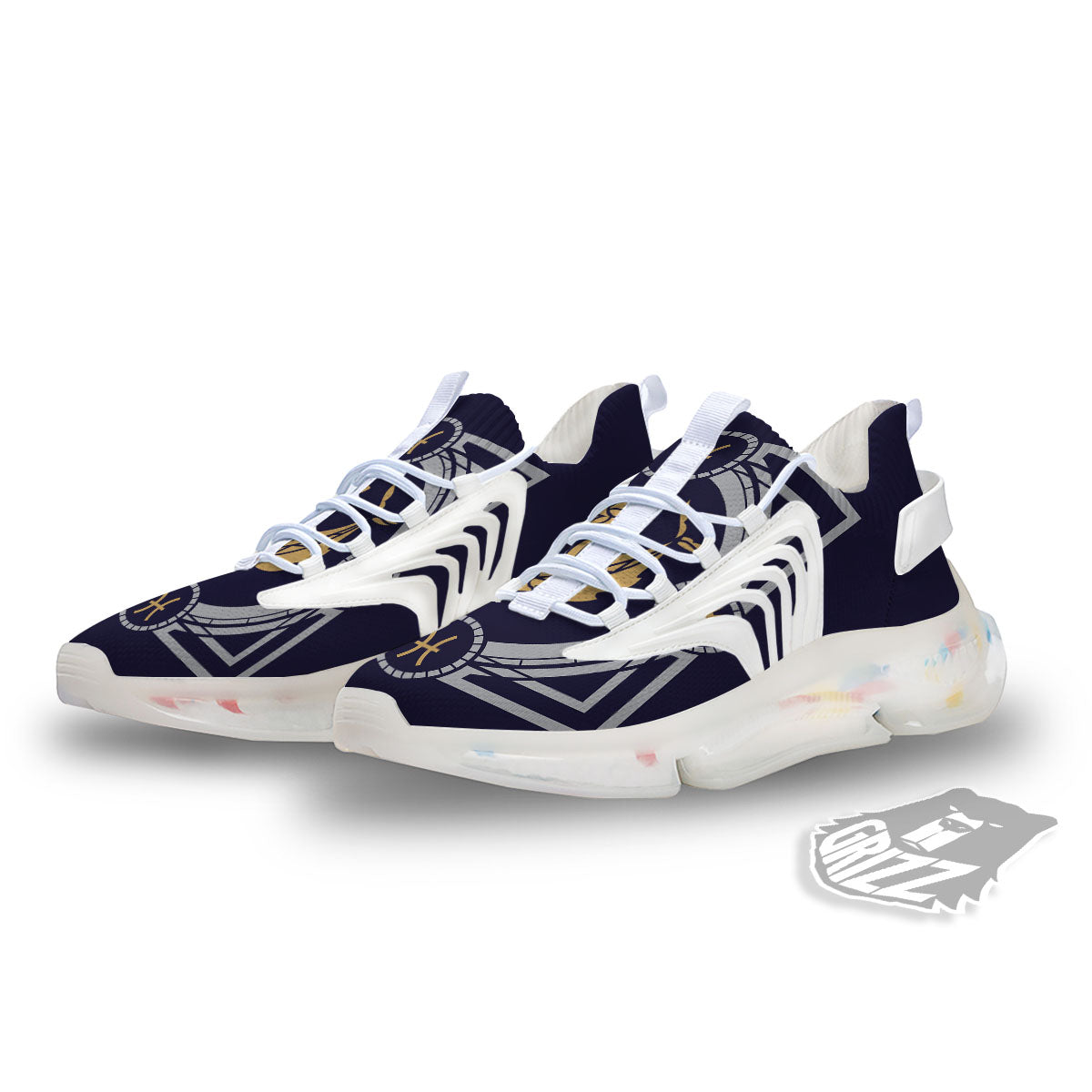 Pisces Sign Horoscope Print White Gym Shoes-grizzshop