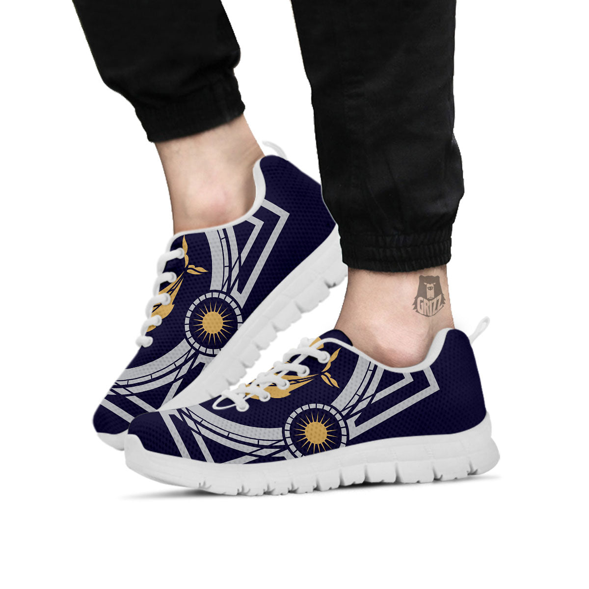 Pisces Sign Horoscope Print White Sneaker-grizzshop