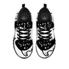 Pisces Sign White And Black Print Black Sneaker-grizzshop