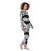 Pisces Sign White And Black Print Women's Pajamas-grizzshop