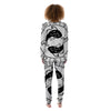 Pisces Sign White And Black Print Women's Pajamas-grizzshop