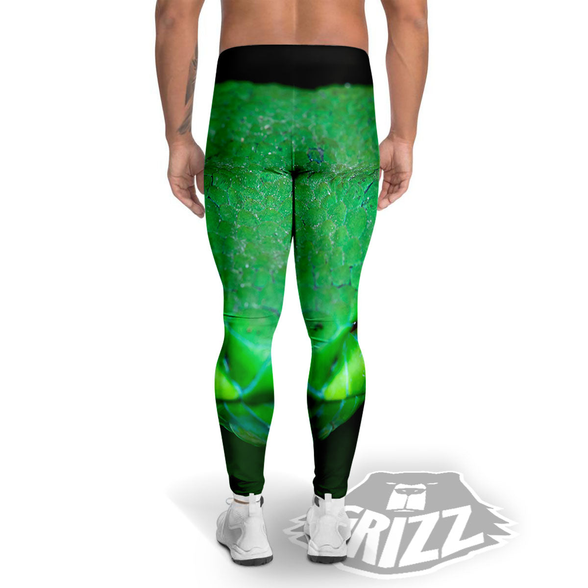 Pit Viper Green Print Men's Leggings-grizzshop