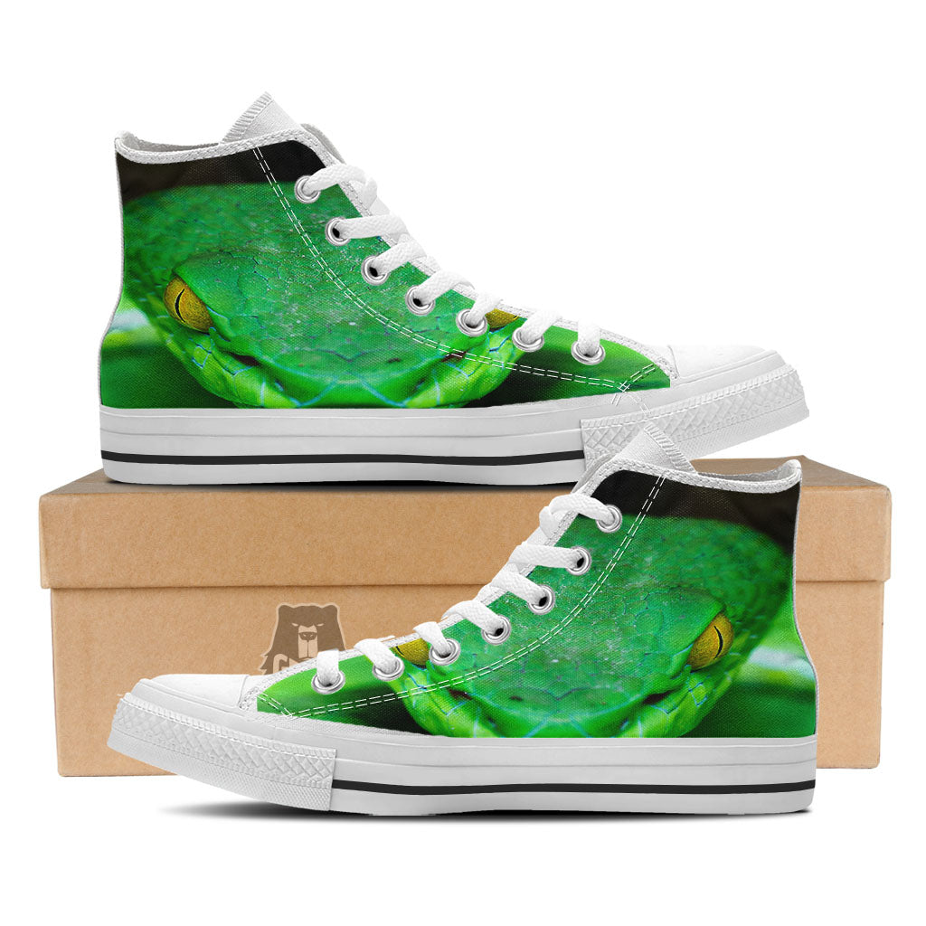 Pit Viper Green Print White High Top Shoes-grizzshop