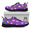 Pitaya Purple Print Pattern Black Sneaker-grizzshop