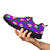 Pitaya Purple Print Pattern Black Sneaker-grizzshop