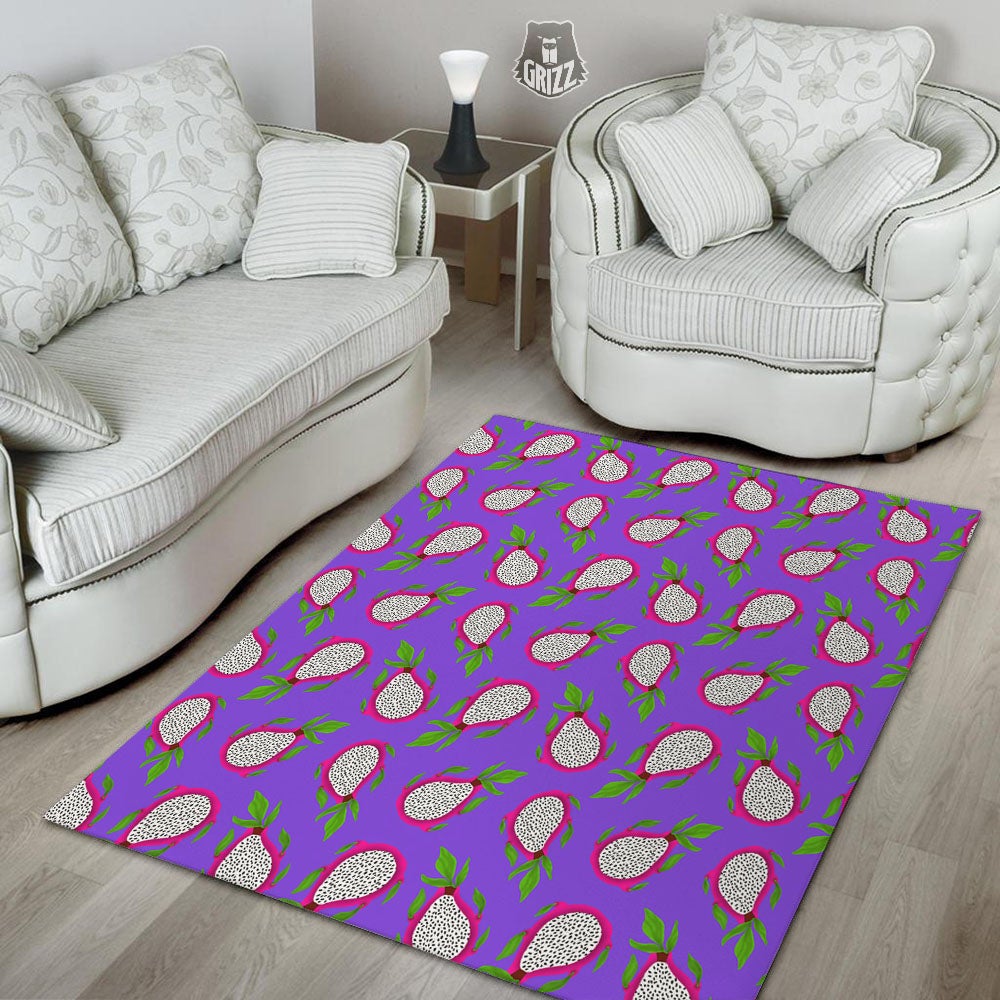 Pitaya Purple Print Pattern Floor Mat-grizzshop