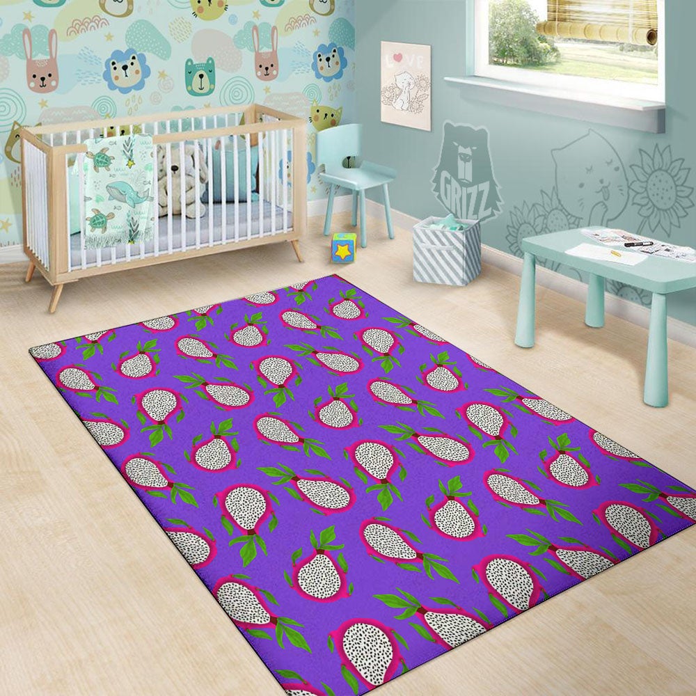 Pitaya Purple Print Pattern Floor Mat-grizzshop