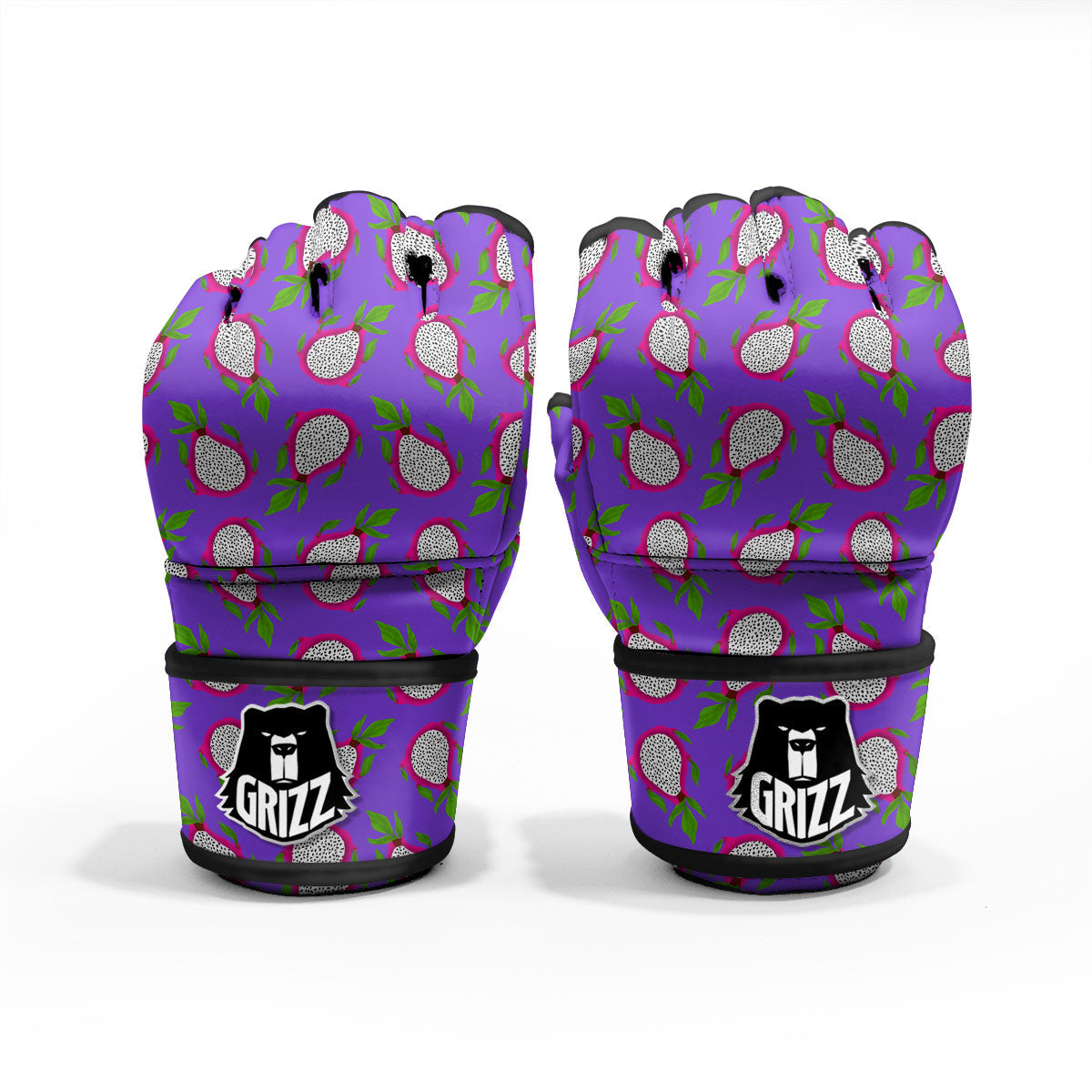 Pitaya Purple Print Pattern MMA Gloves-grizzshop