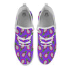 Pitaya Purple Print Pattern White Athletic Shoes-grizzshop