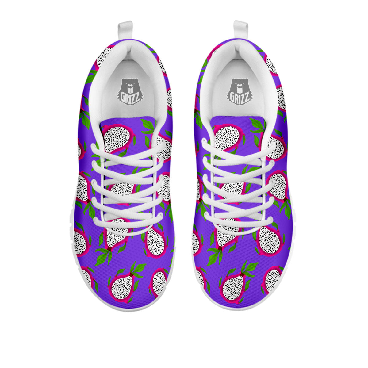 Pitaya Purple Print Pattern White Sneaker-grizzshop
