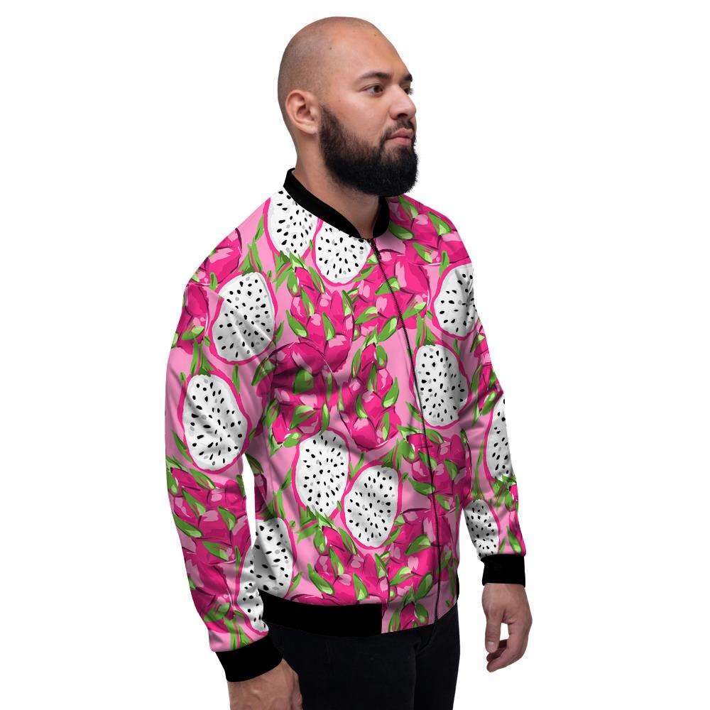 Pitaya Tropical Print Pattern Men's Bomber Jacket-grizzshop