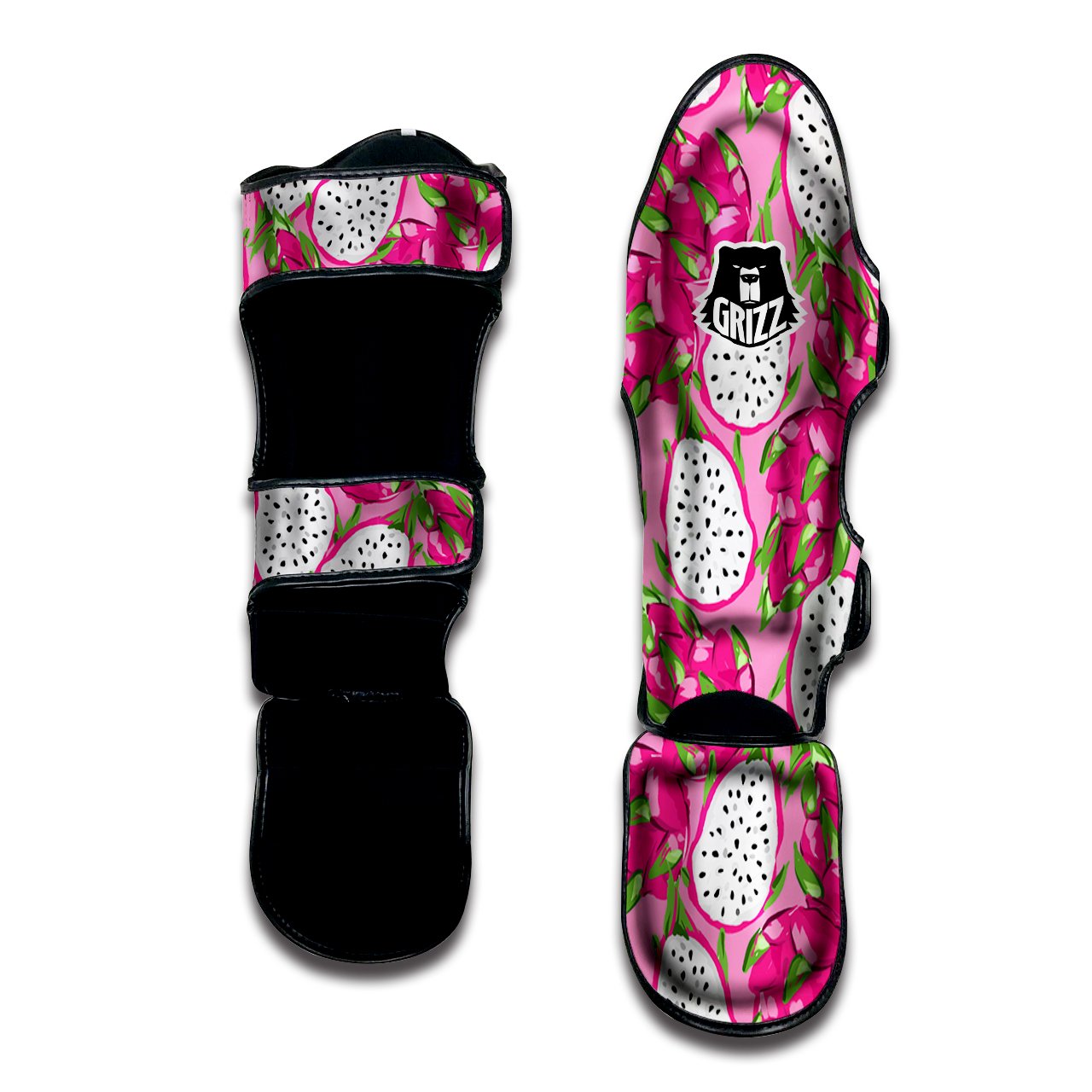 Pitaya Tropical Print Pattern Muay Thai Shin Guards-grizzshop