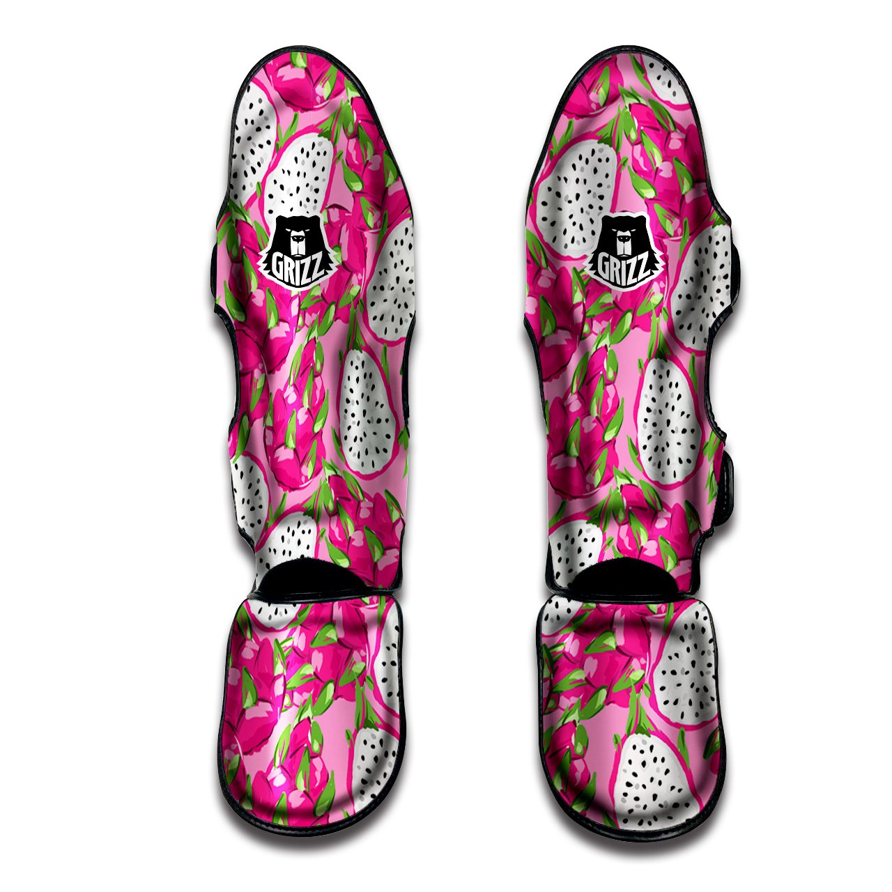 Pitaya Tropical Print Pattern Muay Thai Shin Guards-grizzshop