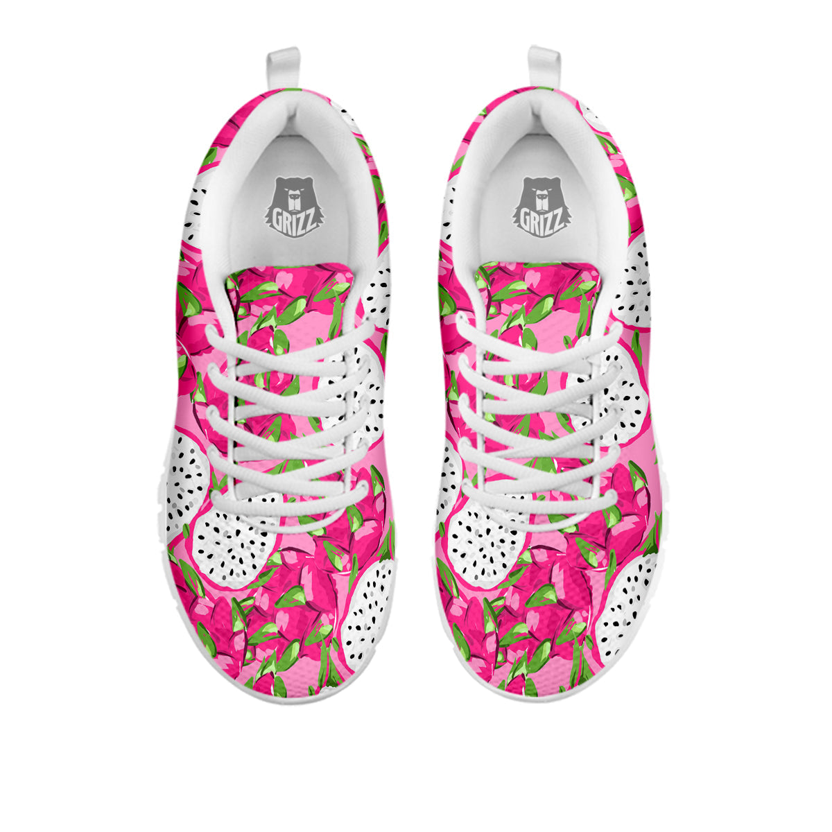 Pitaya Tropical Print Pattern White Sneaker-grizzshop