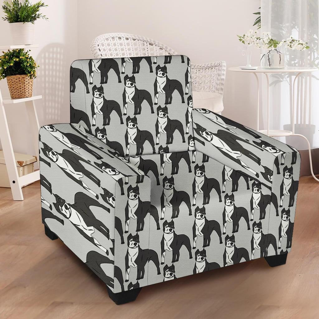 Pitbull Print Armchair Cover-grizzshop