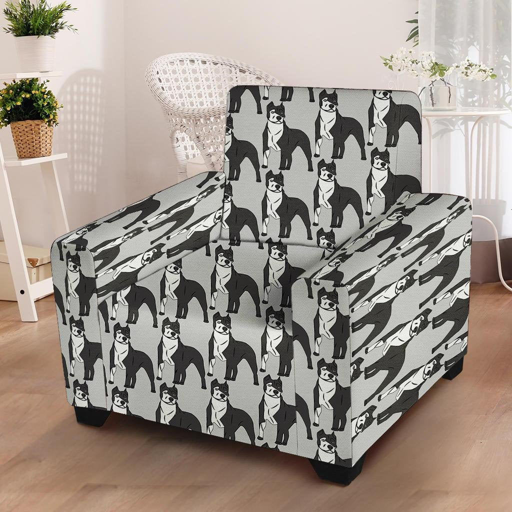 Pitbull Print Armchair Cover-grizzshop