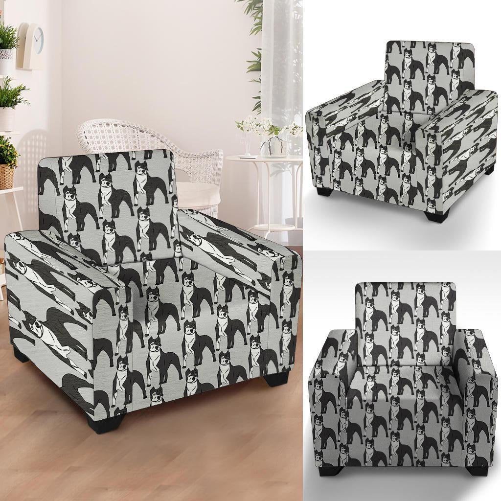 Pitbull Print Armchair Cover-grizzshop